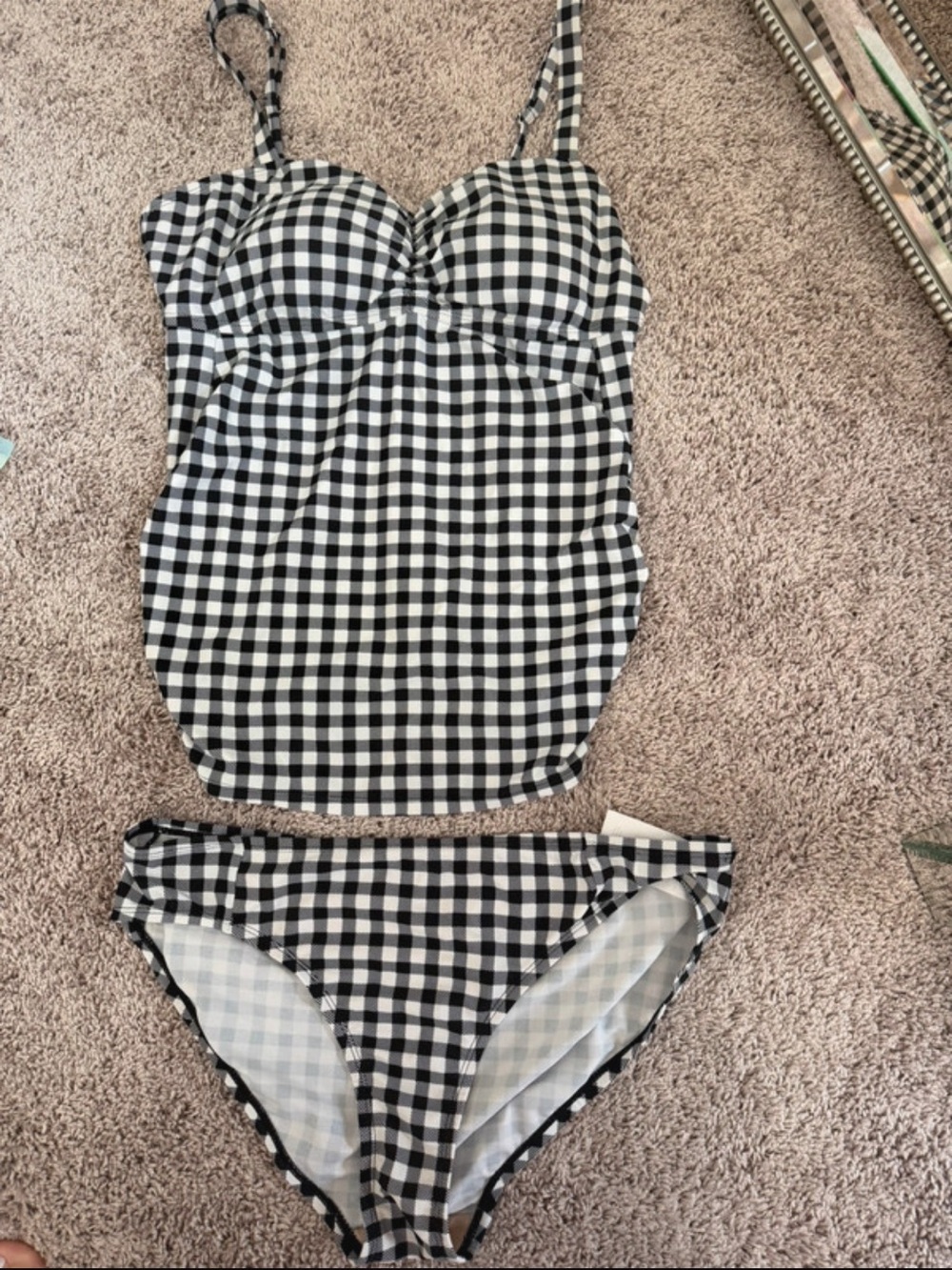 Black and White Gingham maternity suit